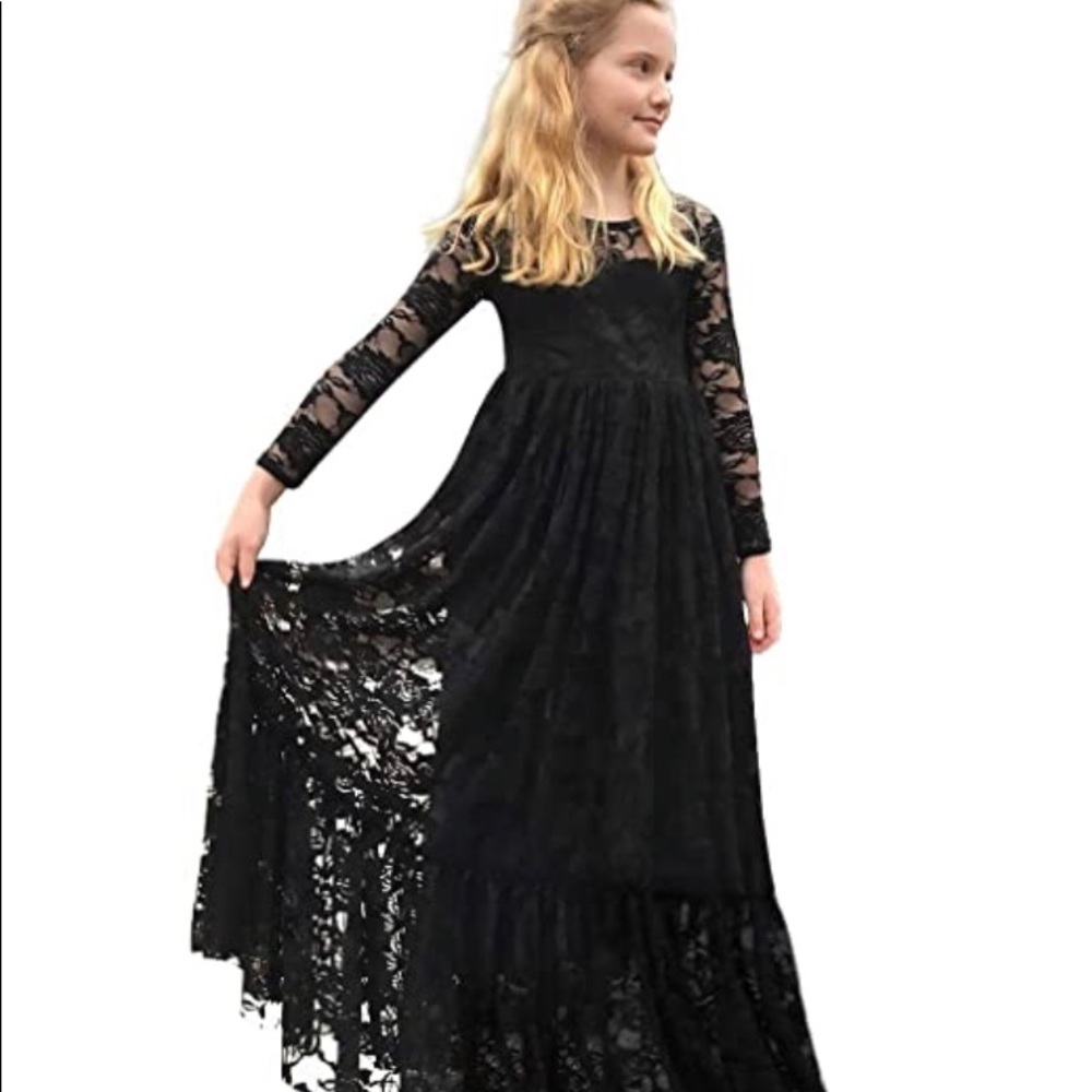 Lace Dress Long Sleeves Wedding Flower girls